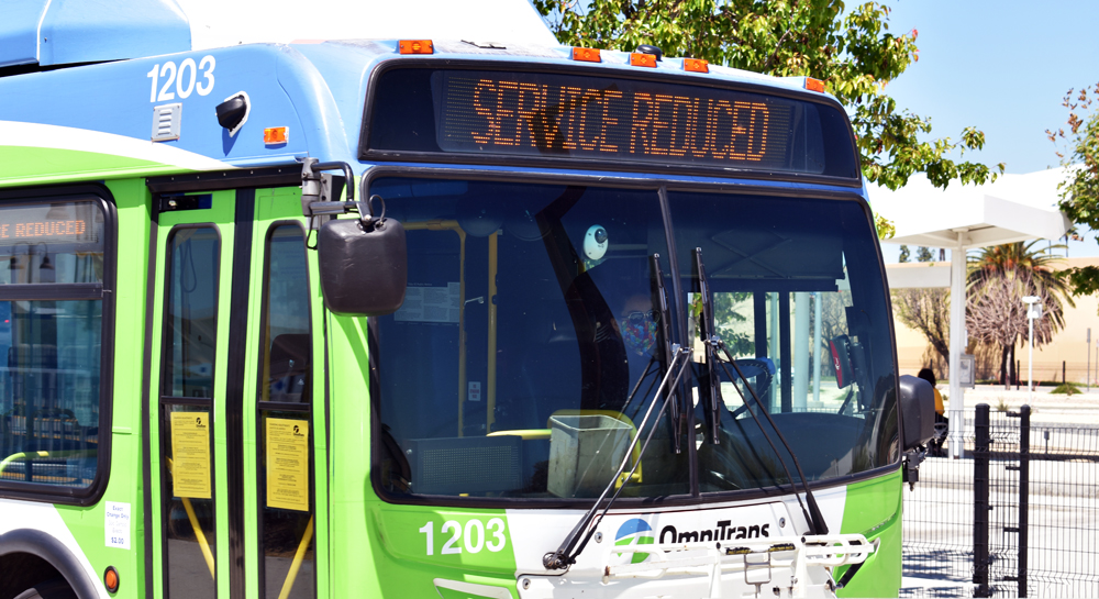 Bus operating reduced service image