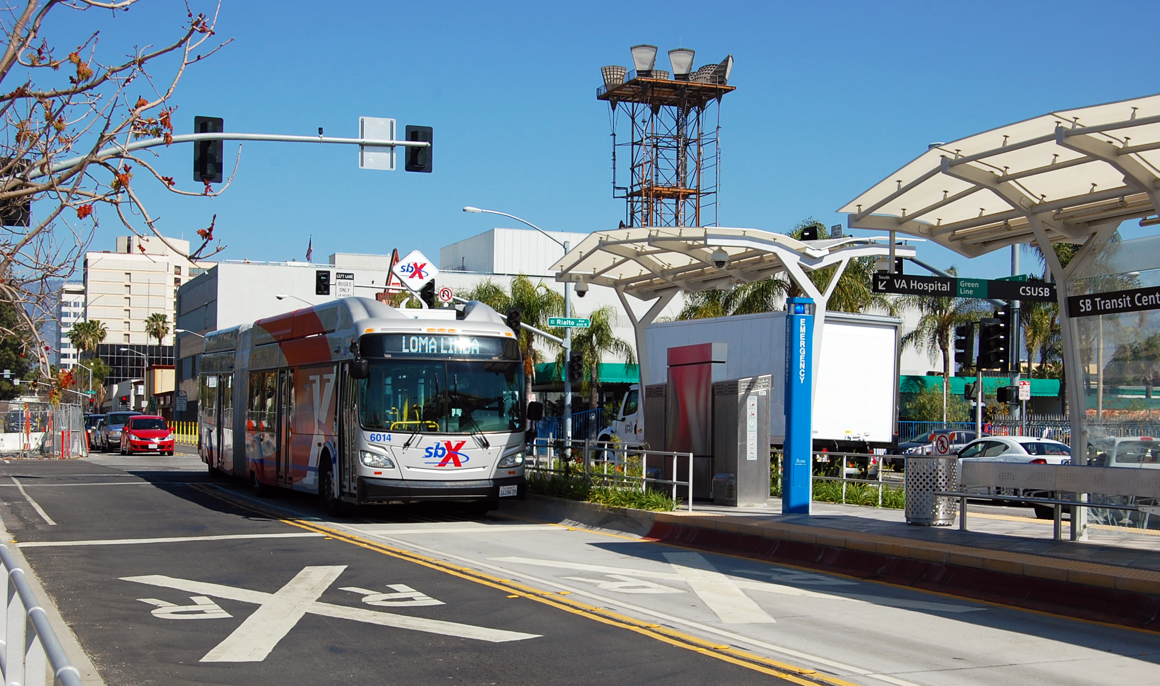 sbX san bernardino transit center station