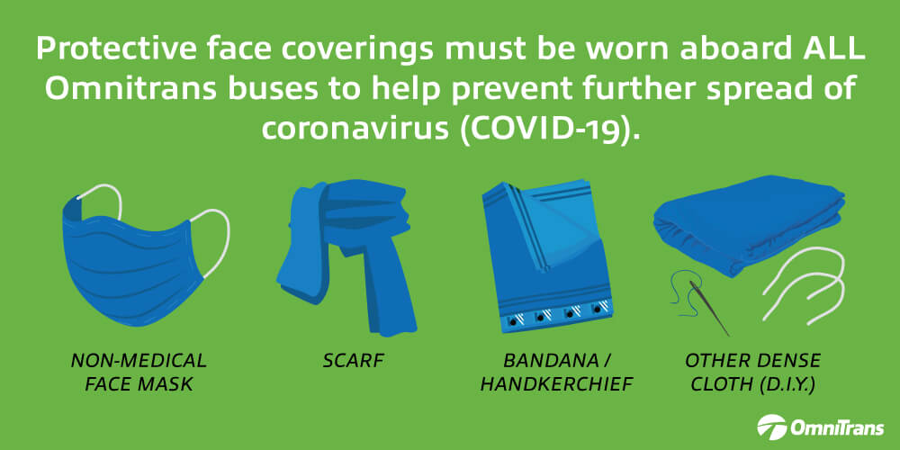 Coronavirus: Face Coverings Required to Ride Omnitrans Buses