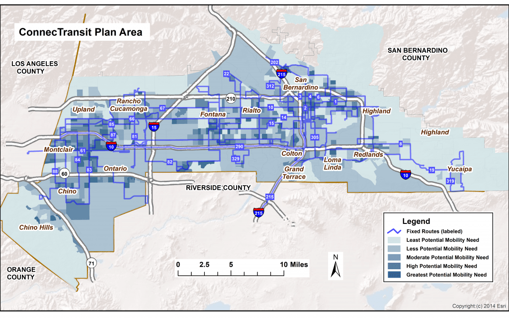 ConnecTransit Plan Area map